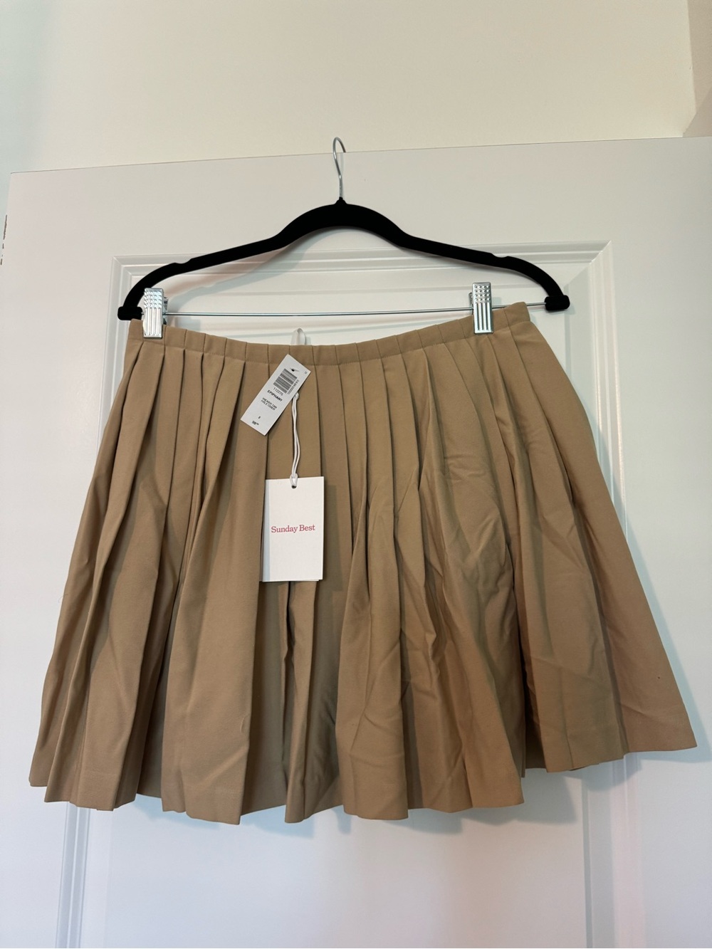 Sunday Best Tan Pleated Circle Skirt